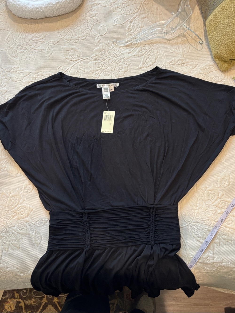 Max Studio Black Dress with Ruched Waist - Picture 10 of 11